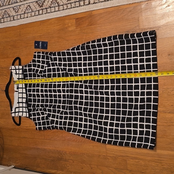 CHAPS BRAND WOMEN'S BLACK & WHITE SLEEVELESS SYMMETRICAL DRESS SIZE 14 - Picture 14 of 16